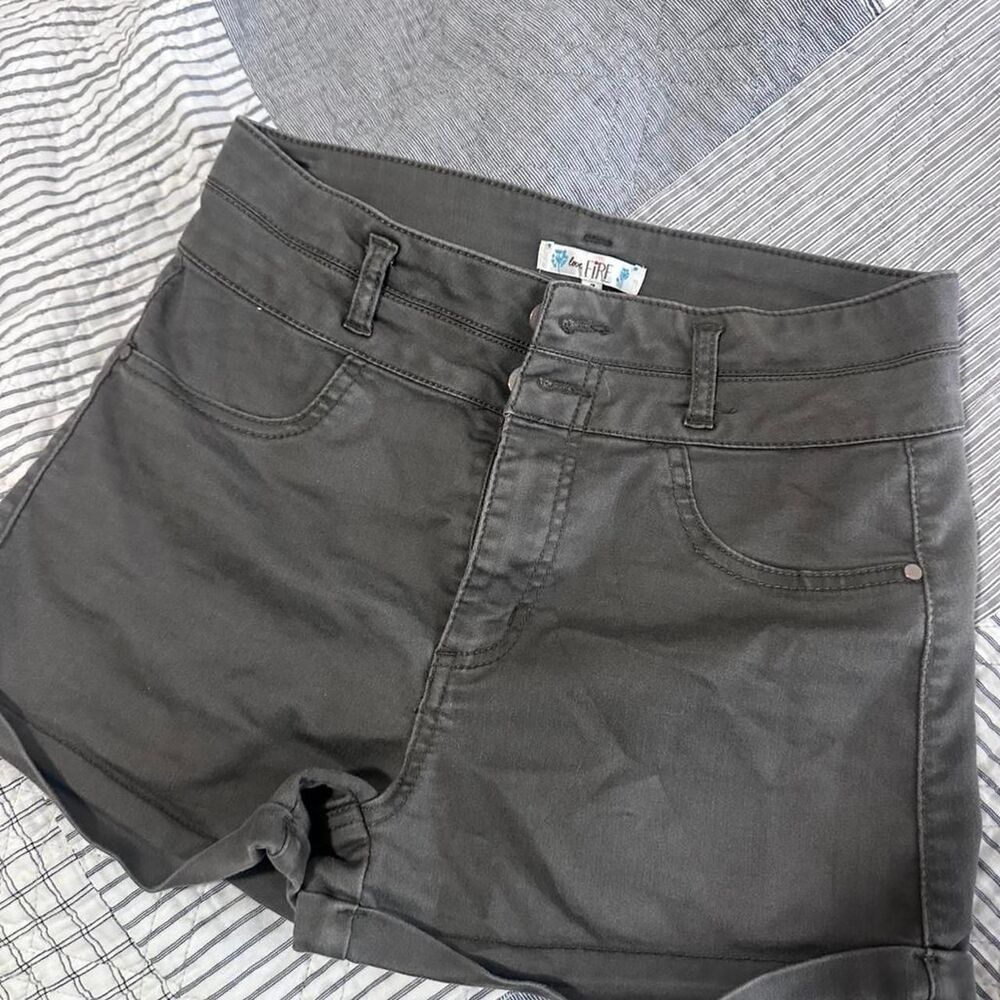 Women's Grey and Brown Shorts